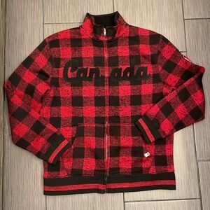 Canadiana Mens coat/jacket red Buffalo plaid size medium